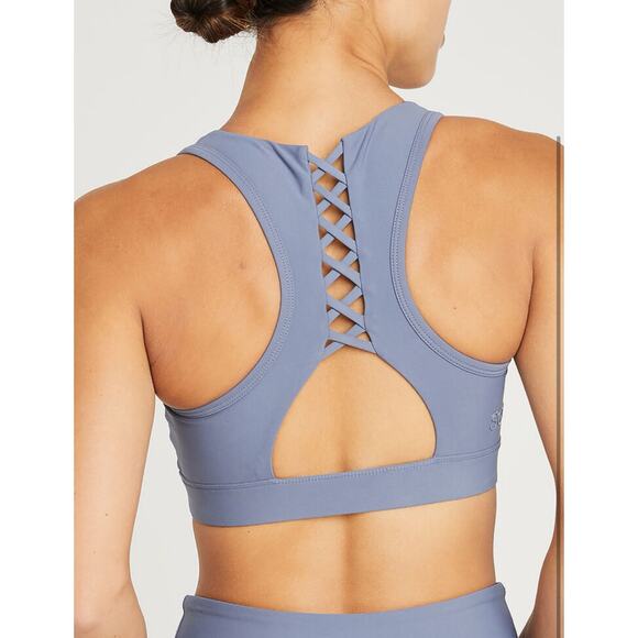 SOUL BY SOULCYCLE Lace Up Sports Bra Blue Small - Picture 4 of 9